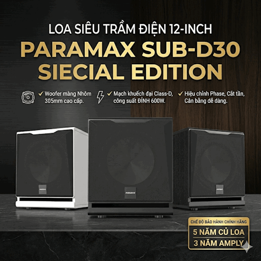 Loa siêu trầm điện 12-inch Paramax SUB-D30 Special Edition